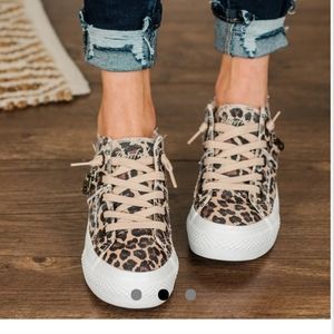 Blowfish Leopard Print Sneakers (Size 7) NWOT